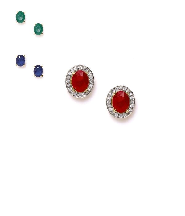 YouBella American Diamond Jewellery Multi-Color Interchangeable Triangular Shaped Earrings for Girls and Women : Best Rakhi Gift Jewellery (6 in 1 Oval) YouBella American Diamond Jewellery Multi-Color Interchangeable Triangular Shaped Earrings for Girls and Women : Best Rakhi Gift Jewellery (6 in 1 Oval)
